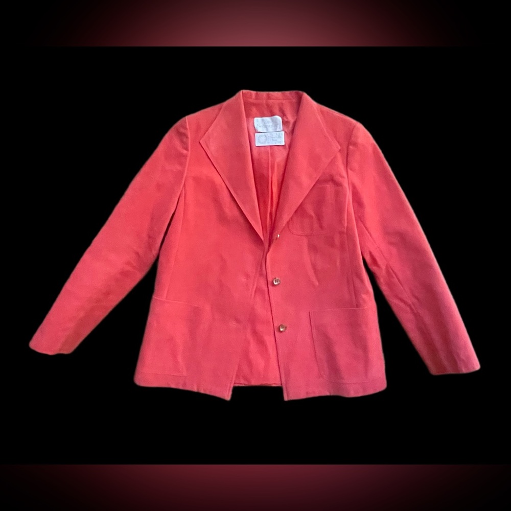 Vintage #1970s Coral UltraSuede Blazer